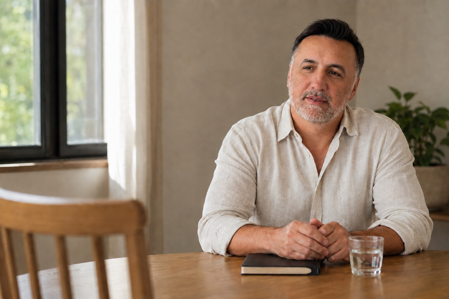 Ivan Lapčević u prostoru za poverljiv individualni razgovor